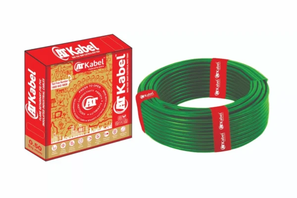 AT Kabel Single Core FR PVC 0.5sq/mm Size 90mtr Wires – Green