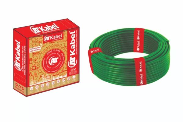 AT Kabel Single Core FR PVC 0.75sq/mm 90mtr Wires – Green