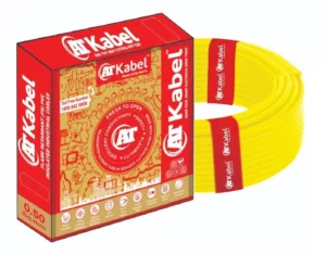 AT Kabel Single Core FR PVC 0.5sq/mm Size 90mtr Wires – Yellow